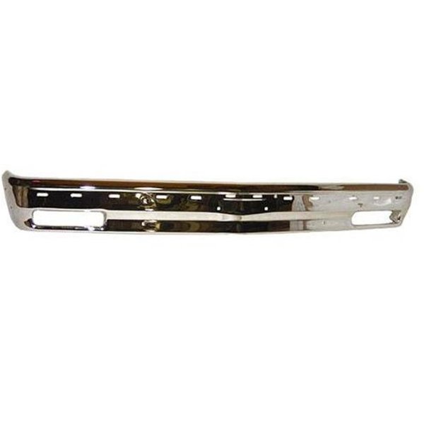 Geared2Golf Front Bumper with Strip Holes for 1991-1993 S10-S15 & Sonoma Pickup, Chrome GE1852396